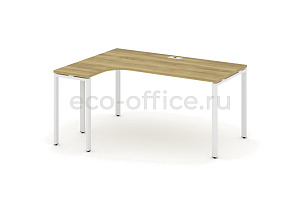Стол эргономичный CONCEPT CN.SA-001(L) Дуб Винченцо / Белый металл фото