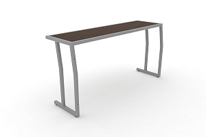 Стол учебный трёхместный DESK DK-1500S Венге Цаво / Серый металл фото