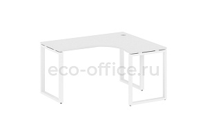 Стол криволинейный правый METAL SYSTEM STYLE БО.СА-3 (R) Белый / Белый металл фото