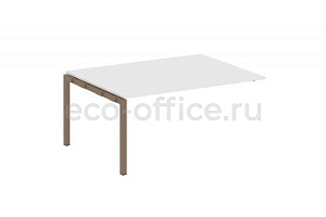 Проходной наборный элемент переговорного стола METAL SYSTEM QUATTRO 5x5 50БП.ППРГ-4 Белый / Мокко металл фото