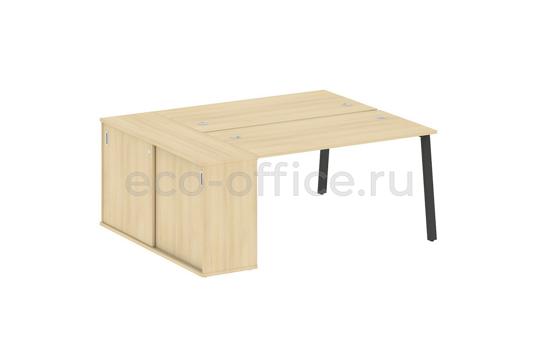 Рабочая станция с опорным шкафом-купе METAL SYSTEM STYLE БА.РС-СШК-1.3 Акация Лорка / Антрацит металл  стоимость