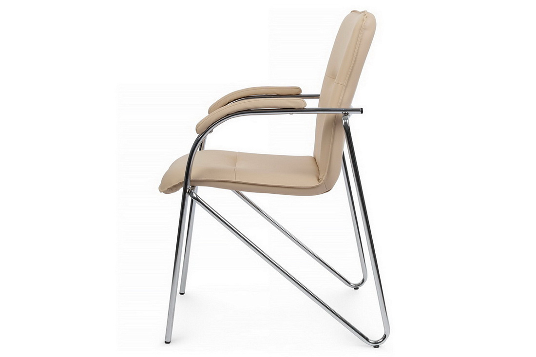 конференц-кресло rv chair самба на гальванических опорах smb-01h бежевая экокожа фото