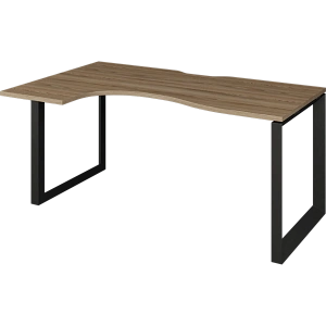 Стол эргономичный левый на металлокаркасе Protech НТМП.О-040.ЛВ Дуб сафари/Антрацит фото