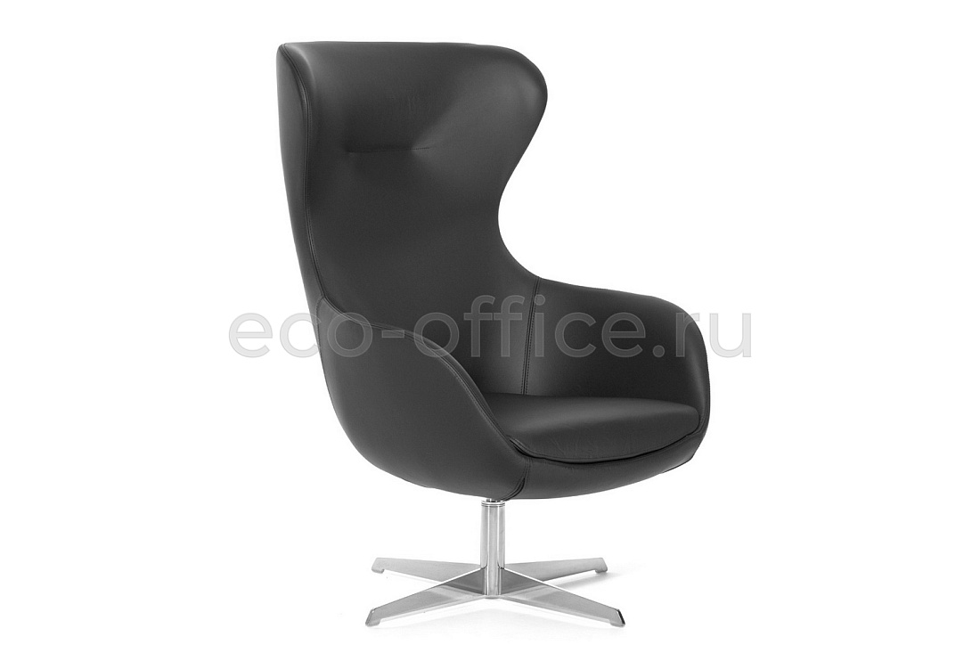 Кресло Profoffice ELEGANCE METAL R7 Dakota black Чёрная кожа купить в Москве