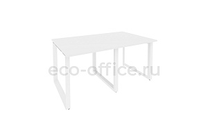 Стол переговорный (2 столешницы) ONIX O.MO-PRG-2.0 Белый Бриллиант / Белый металл фото