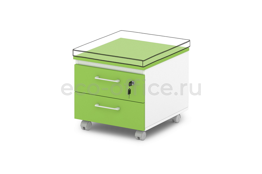 Тумба подкатная низкая SENTIDA COLOR S-96 Зелёный лайм  стоимость