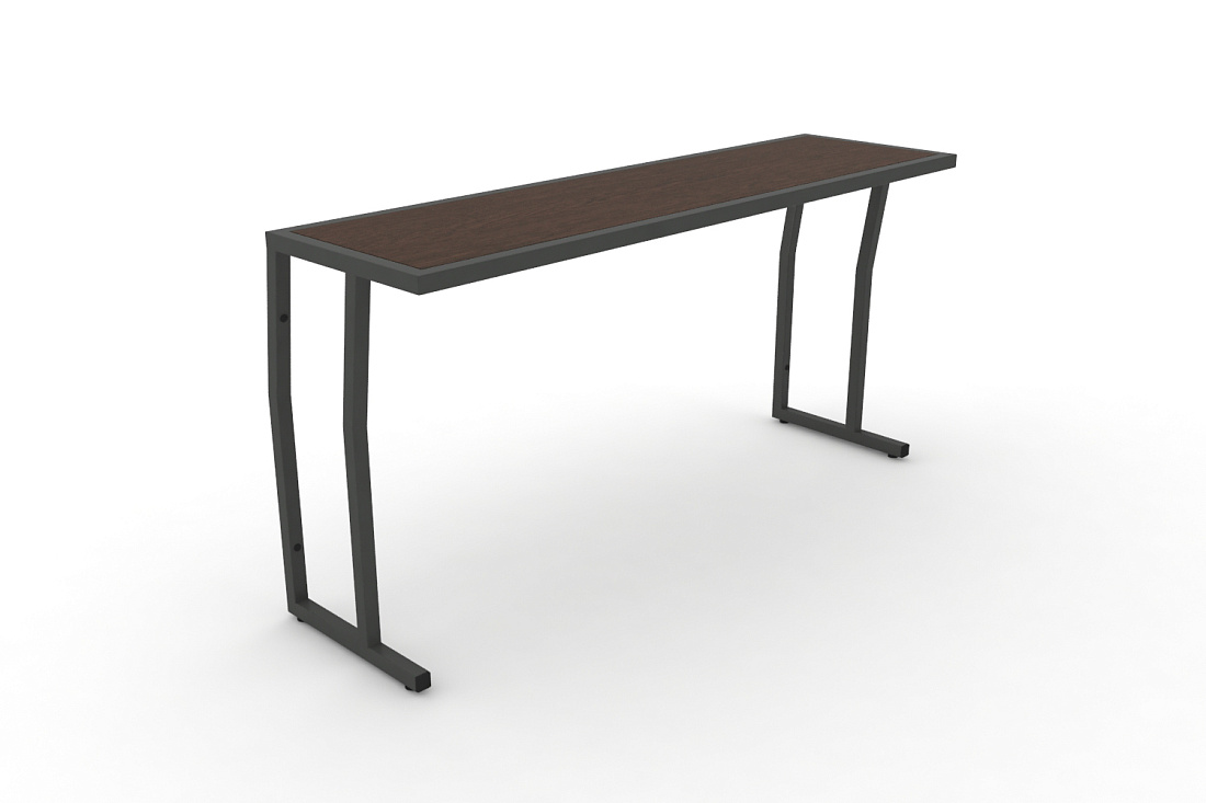 Стол учебный трехместный без царги DESK DK-1500S Венге / Антрацит Металл  стоимость