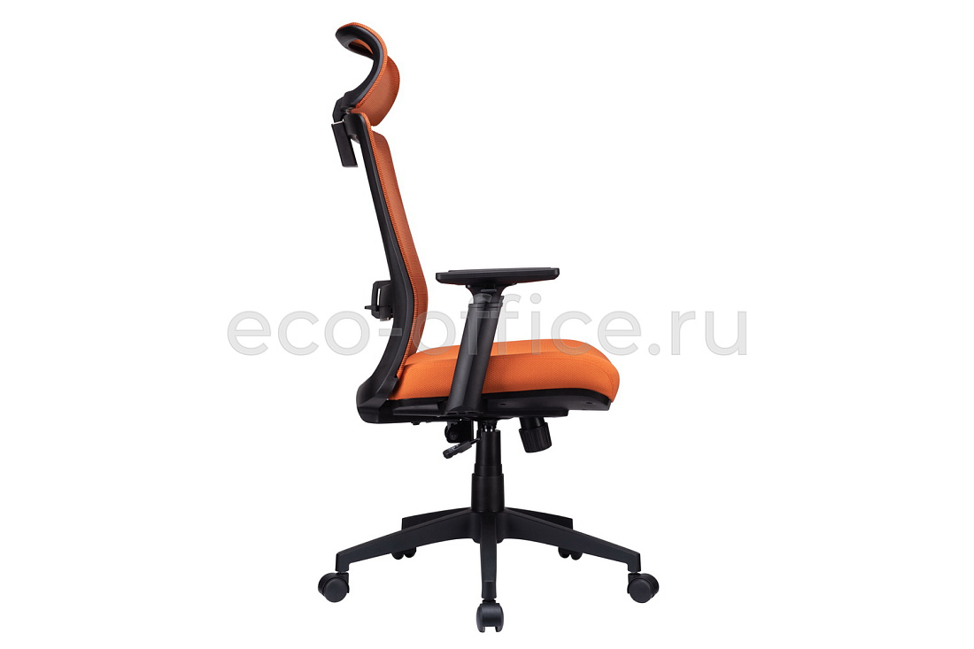 Кресло эргономичное RV Design LINE W-202 AC Чёрный пластик / Оранжевая сетка  стоимость