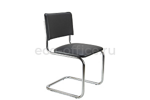 Стул RV Chair СИЛЬВИЯ Хром / Чёрная экокожа фото