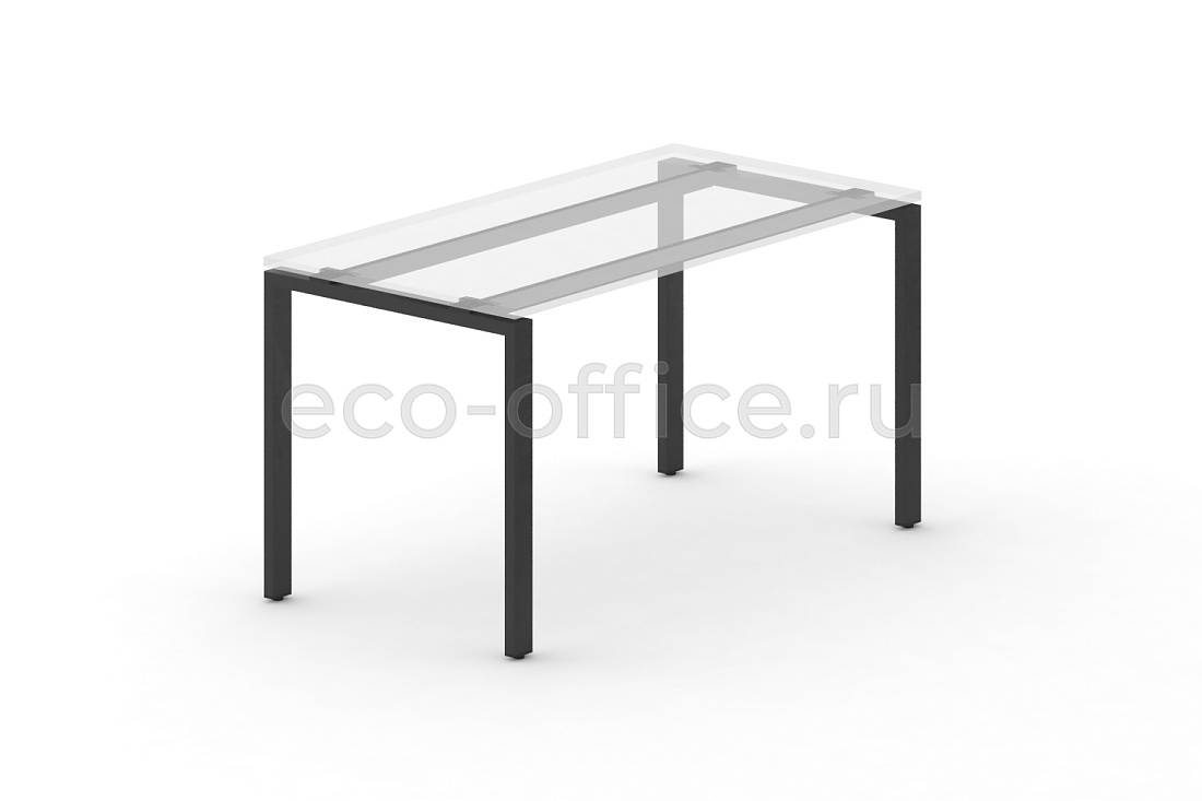 Металлокаркас на П-образных опорах 60x30 для стола 1800*720 Черный металл  стоимость