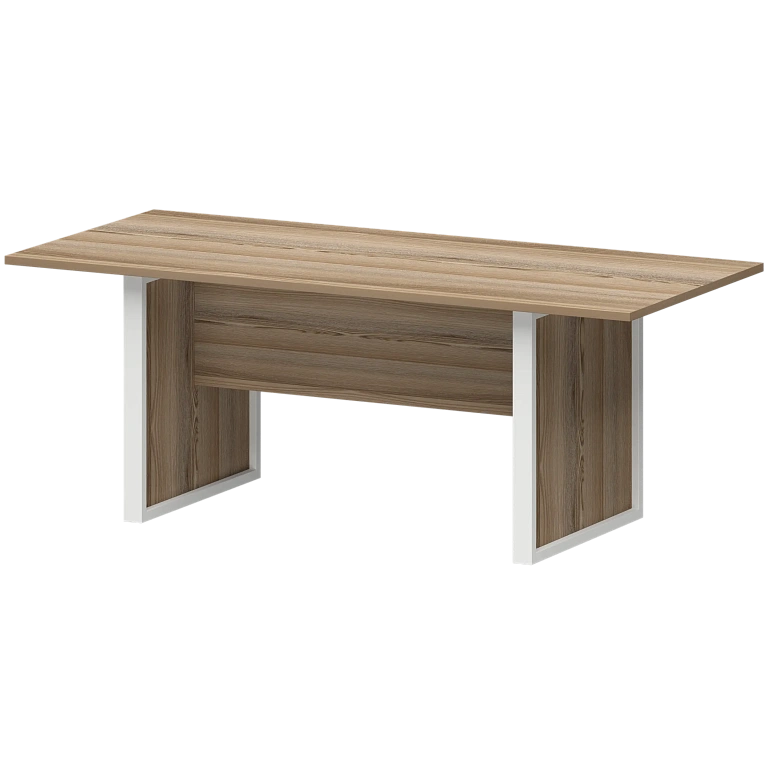 стол заседаний protech нтм-200.90 дуб сафари/белый фото