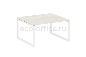 Стол переговорный (1 столешница) METAL SYSTEM QUATTRO 5x5 50БО.ПРГ-1.3 Дуб Наварра / Белый металл фото