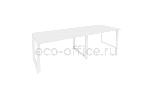 Стол переговорный (2 столешницы) ONIX O.MO-PRG-2.3 Белый Бриллиант / Белый металл фото