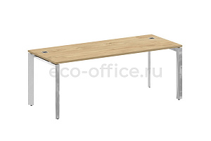 Стол руководителя ONIX DIRECT LUX M-O.MP-SRR-6.8 Тиквуд Светлый / Нержавеющая сталь фото