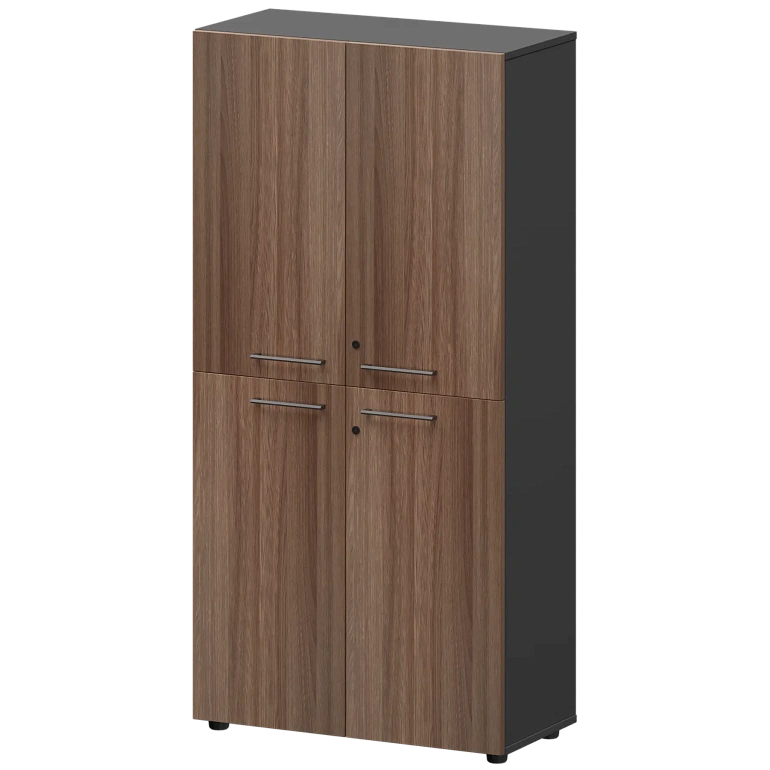 шкаф высокий закрытый protech смш48.2.28f темный шимо/графит фото