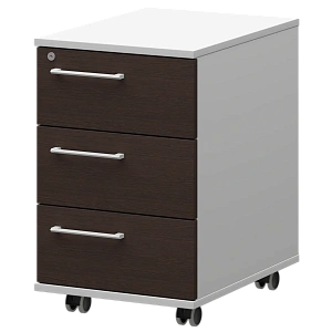 Тумба мобильная/подвесная правая Protech KZT-61R Дуб венге/Белый фото