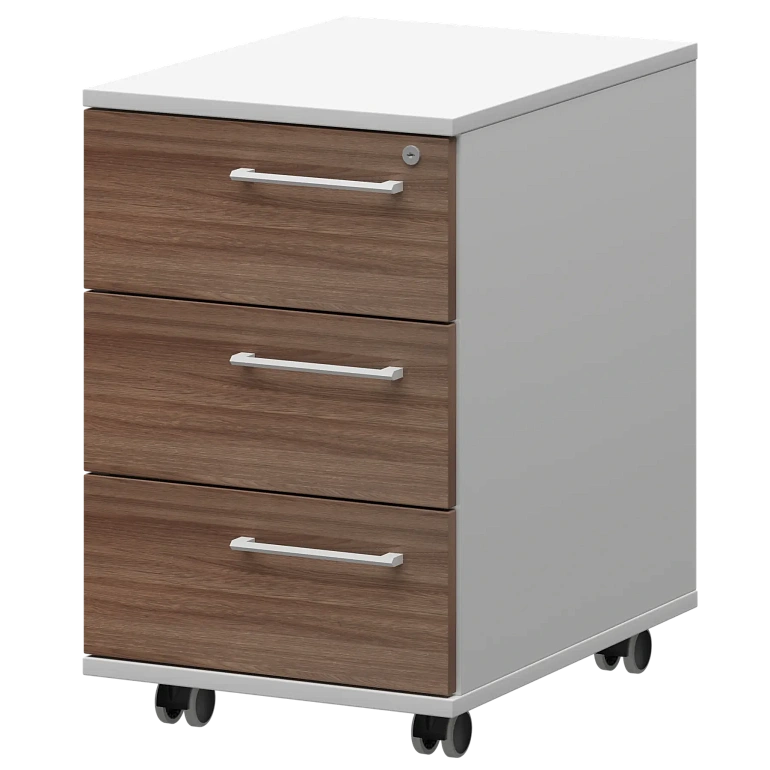 тумба мобильная/подвесная левая protech kzt-61l темный шимо/белый фото