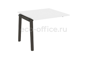 Проходной наборный элемент переговорного стола ONIX WOOD OW.NPRG-1 Белый Бриллиант / Дуб Тёмный фото