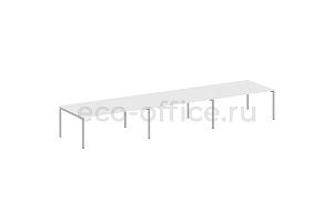 Стол переговорный (3 столешницы) METAL SYSTEM QUATTRO 4x4 40БП.ПРГ-3.5 Белый / Серый металл фото
