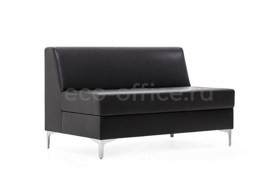 Диван двухместный NEO 2 Ecotex 3001 black Черная экокожа купить в Москве