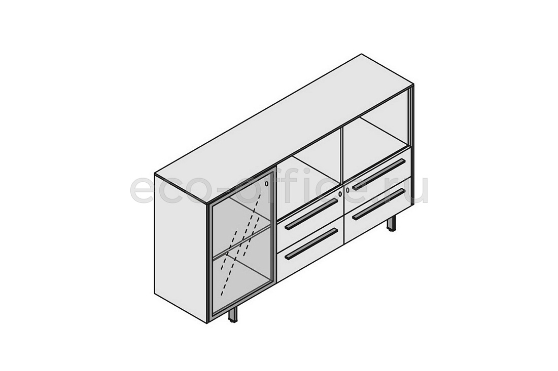 Шкаф средний Monolitico E.O.S. 118260 Light Poplar (Cod.64)  стоимость