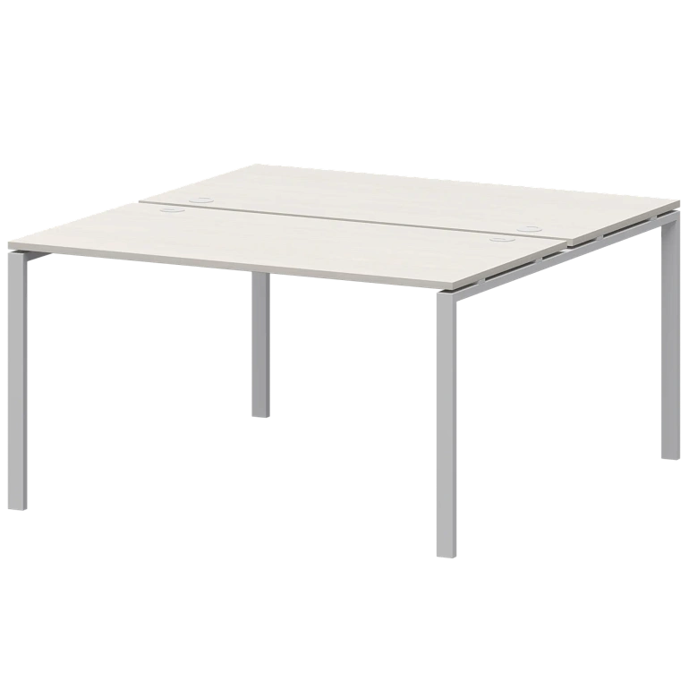 бенч двойной на 2 рабочих места protech амб-004 ясень шимо/белый фото