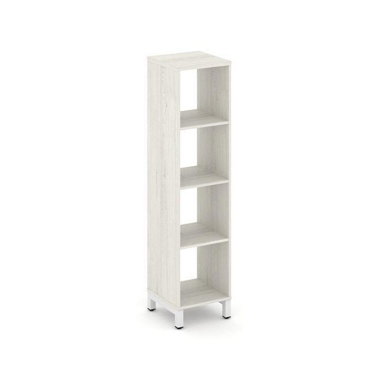 каркас стеллажа 4 яр. style project sn.ks-410 дуб наварра/металл белый фото