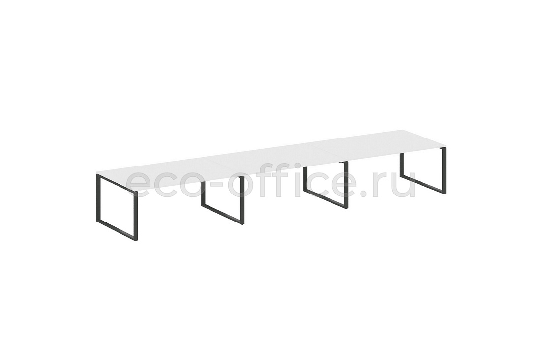 Стол переговорный (3 столешницы) METAL SYSTEM STYLE БО.ПРГ-3.5 Белый / Антрацит металл  стоимость