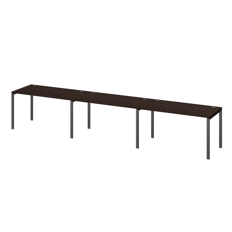 бенч линейный на 3 рабочих места protech амбл-005-3 дуб венге/антрацит фото