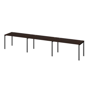 Бенч линейный на 3 рабочих места Protech АМБЛ-002-3 Дуб венге/Антрацит фото