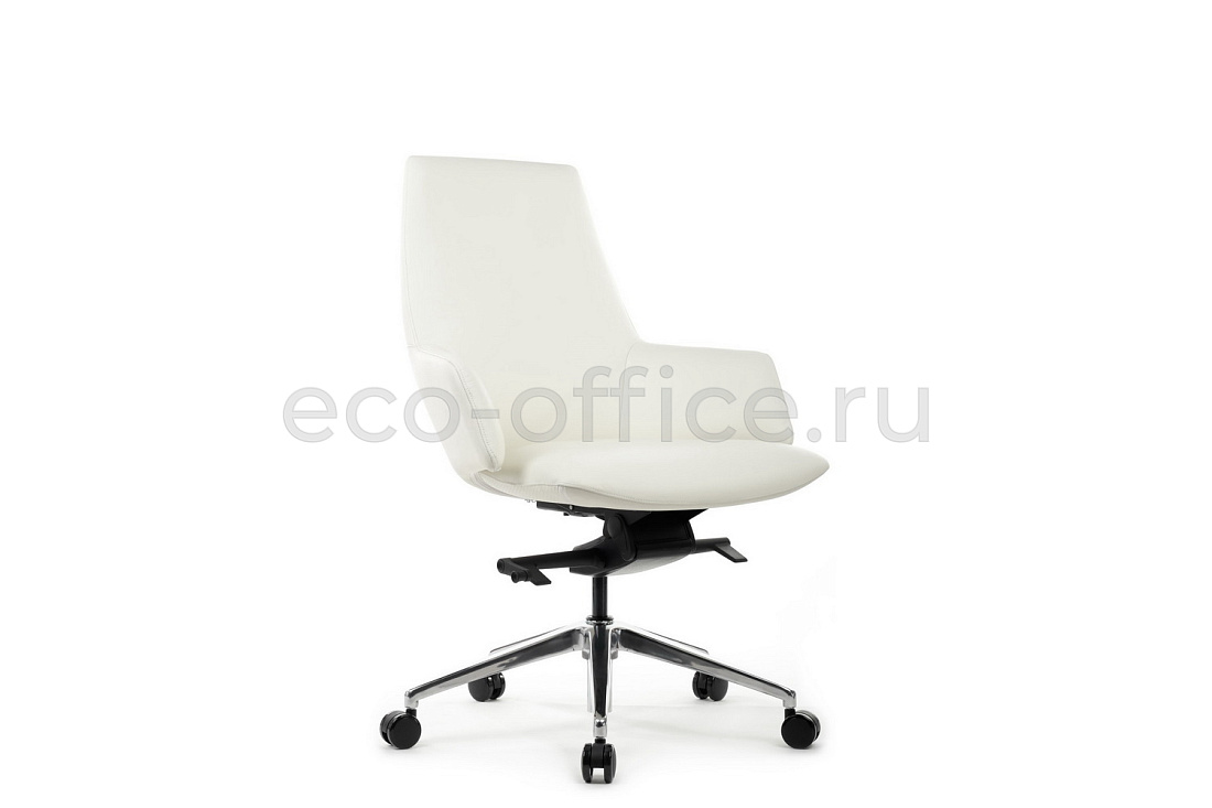 Кресло руководителя RV Design SPELL-M B1719 Белая кожа купить в Москве