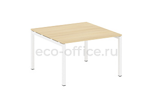 Стол переговорный (1 столешница) METAL SYSTEM QUATTRO 5x5 50БП.ПРГ-1.2 Акация Лорка / Белый металл фото
