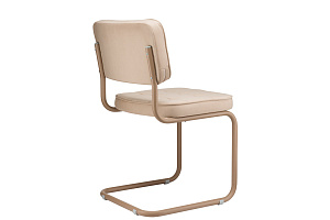 Конференц-кресло ECO-CHAIR COLOMBO Comfort CLM-05 Бежевый велюр / Капучино металл фото