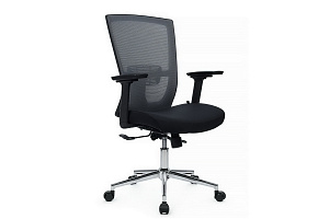 Кресло RV Chair FIX 831E-3D-M3 Серая сетка / Чёрная ткань фото
