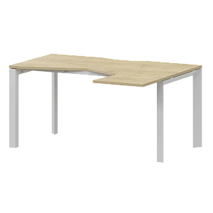 Стол эргономичный правый на металлокаркасе Protech НТМП.П-040.ПР Баттл Рок/Белый фото