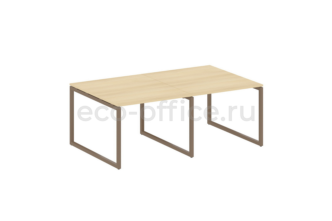 Стол переговорный (2 столешницы) METAL SYSTEM QUATTRO 4x4 40БО.ПРГ-2.1 Акация Лорка / Мокко металл  стоимость