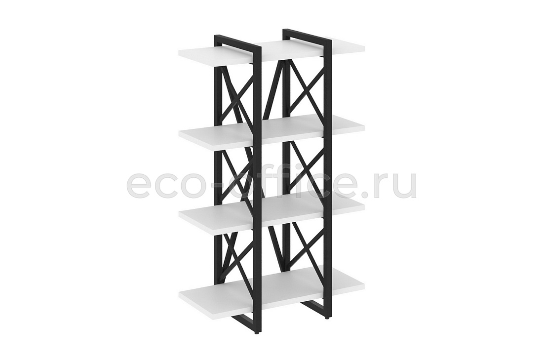 Стеллаж на регулируемых опорах LOFT VR.L-MST.O-4.4V Белый Бриллиант / Чёрный металл  стоимость
