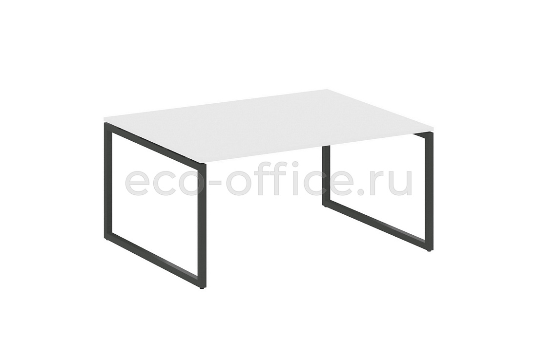 Стол переговорный (1 столешница) METAL SYSTEM QUATTRO 4x4 40БО.ПРГ-1.4 Белый / Антрацит металл  стоимость