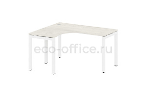 Стол криволинейный левый METAL SYSTEM QUATTRO 5x5 50БП.СА-3 Л Дуб Наварра / Белый металл фото