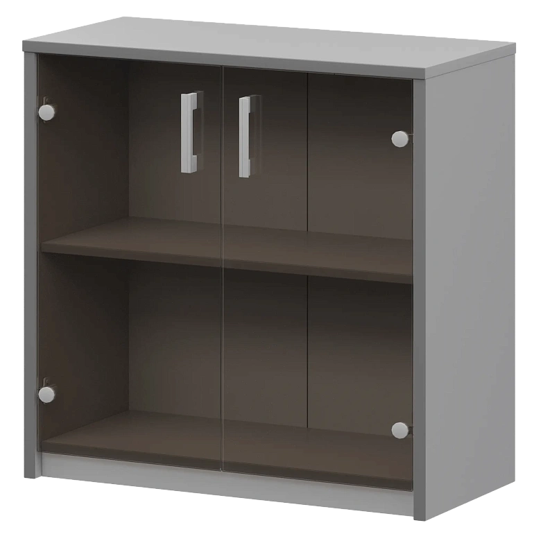 стеллаж низкий с тонированным стеклом protech а-302/а-стл302тон серый фото