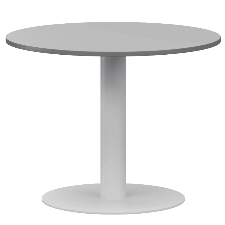 стол круглый protech ам-д90 серый/белый фото