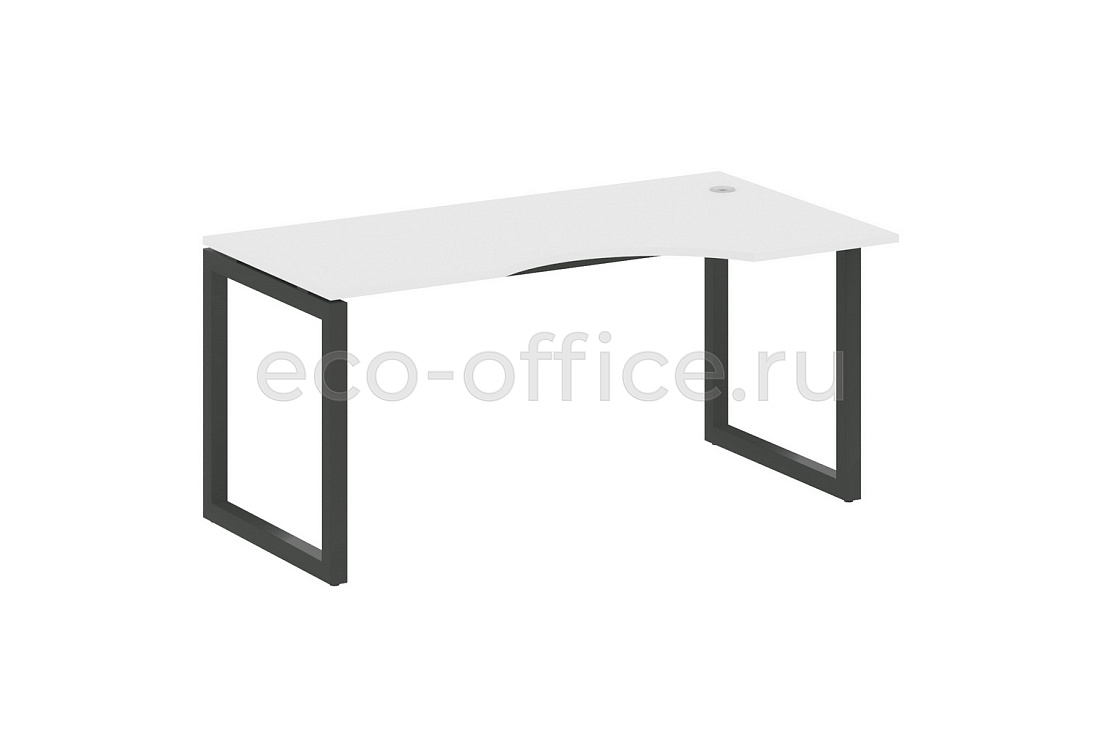 Стол криволинейный правый METAL SYSTEM QUATTRO 5x5 50БО.СА-1 Пр Белый / Антрацит металл  стоимость
