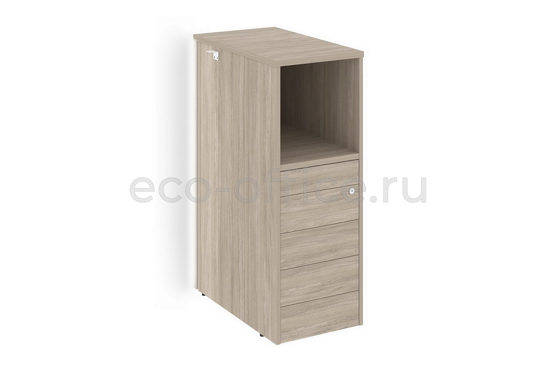 Тумба с подсветкой 5 ящиков TIP-ON проходная средняя ONIX O.R-TV-5TIP.S Дуб Аттик  стоимость