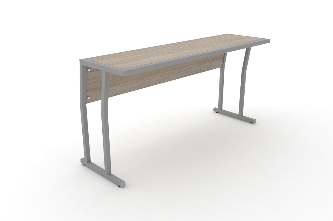 Стол учебный трехместный с царгой DESK DK-1500SP Дуб Аттик / Серый Металл  стоимость