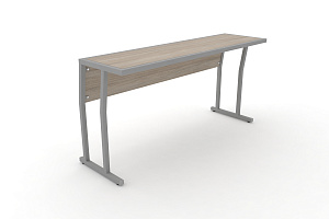 Стол учебный трёхместный с царгой DESK DK-1500SP Дуб Аттик / Серый металл фото