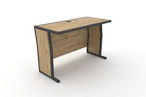 Стол для преподавателя DESK DK-1200U Тиквуд Светлый / Антрацит металл фото