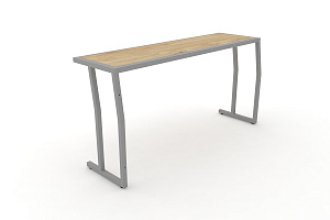 Стол учебный трёхместный DESK DK-1500S Тиквуд Светлый / Серый металл фото