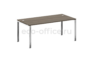 Стол рабочий руководителя METAL SYSTEM DIRECT БП.СРР-5.9 Вяз Благородный / Нержавеющая сталь фото