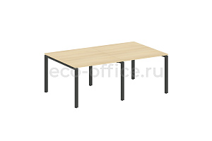 Стол переговорный (2 столешницы) METAL SYSTEM STYLE БП.ПРГ-2.1 Акация Лорка / Антрацит металл фото