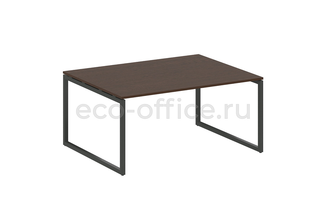 Стол переговорный (1 столешница) METAL SYSTEM QUATTRO 4x4 40БО.ПРГ-1.4 Венге Цаво / Антрацит металл  стоимость